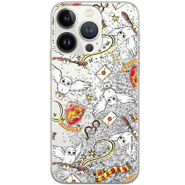 Phone Case Harry Potter 249 Harry Potter Liquid Glitter Silver