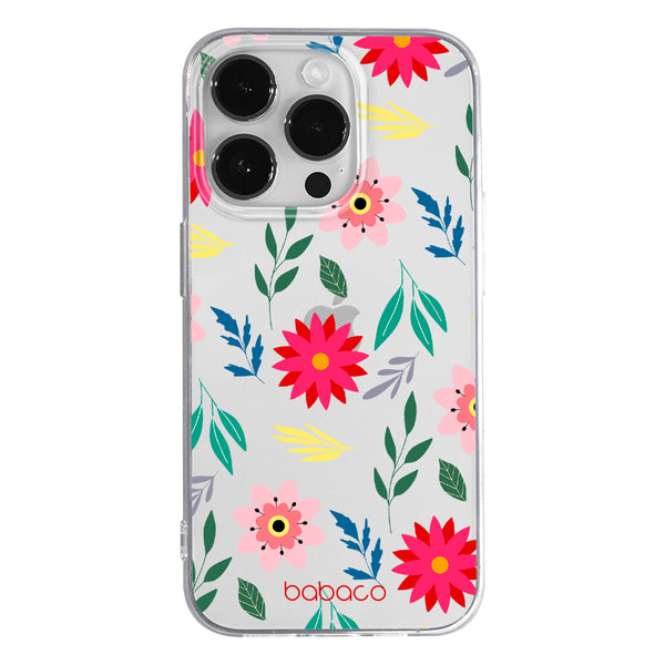 Phone Case Flowers 010 Babaco Partial Print Transparent