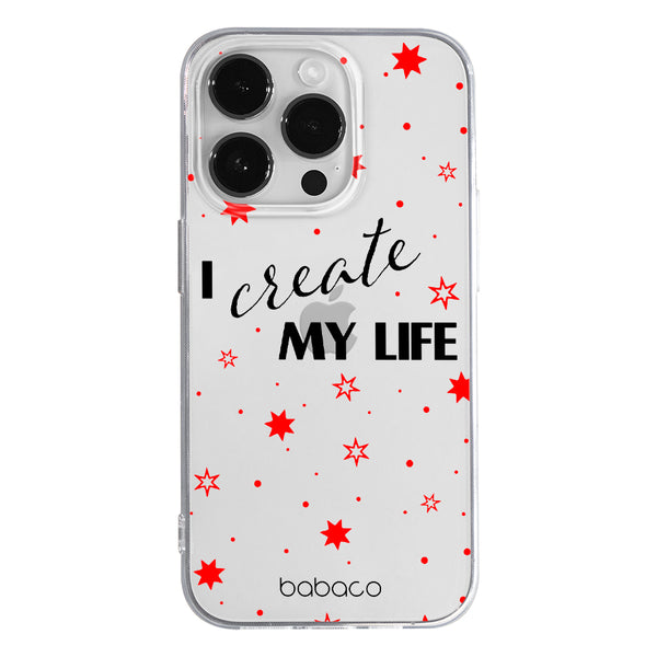 Phone Case Positive vibes 006 Babaco Partial Print Transparent