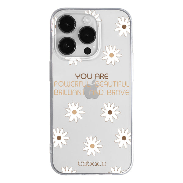 Phone Case Positive vibes 003 Babaco Partial Print Transparent