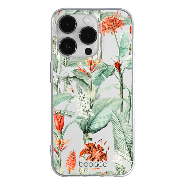 Phone Case Flowers 048 Babaco Partial Print Transparent