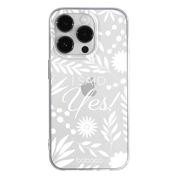 Phone Case I said Yes! 002 Wedding Babaco Partial Print Transparent