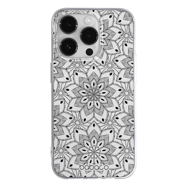 Phone Case Mandalas 009 Babaco Partial Print Black