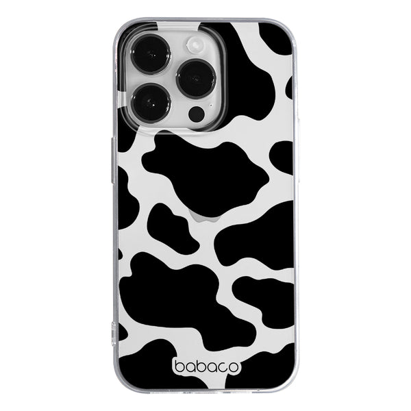 Phone Case Animals 007 Cow Babaco Partial Print Black