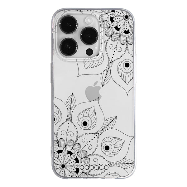 Phone Case Mandalas 003 Babaco Partial Print Black