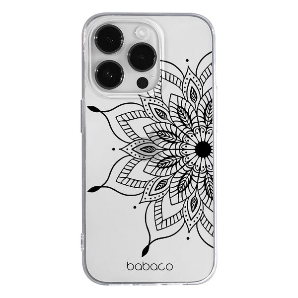 Phone Case Mandalas 004 Babaco Partial Print Black