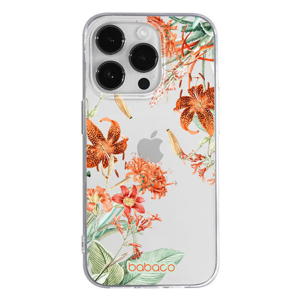 Phone Case Flowers 057 Babaco Partial Print Transparent