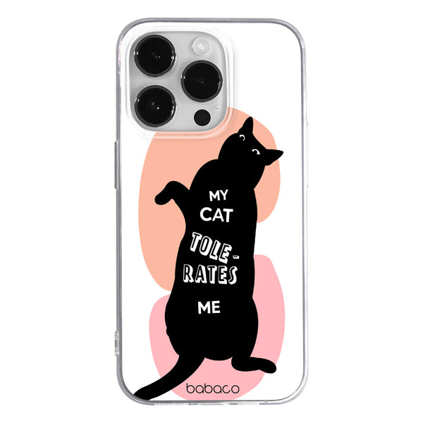 Phone Case Cats 003 My Cat Tolerates Me Babaco Full Print Multicoloured