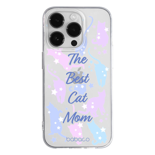 Phone Case Cats 017 The Best Cat Mom Babaco Partial Print Transparent