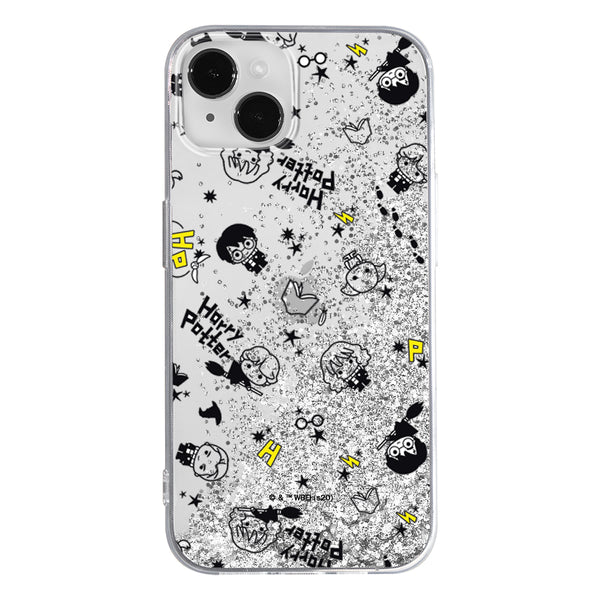 Phone Case Harry Potter 027 Harry Potter Liquid Glitter Silver