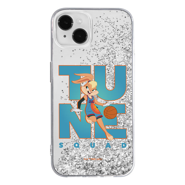 Phone Case Space Jam 007 Looney Tunes Liquid Glitter Silver