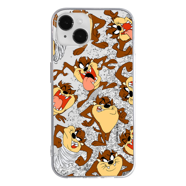 Phone Case Tasmanian Devil 005 Looney Tunes Liquid Glitter Silver