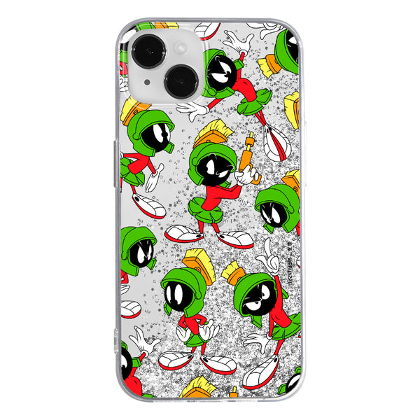 Phone Case Marvin 004 Looney Tunes Liquid Glitter Silver