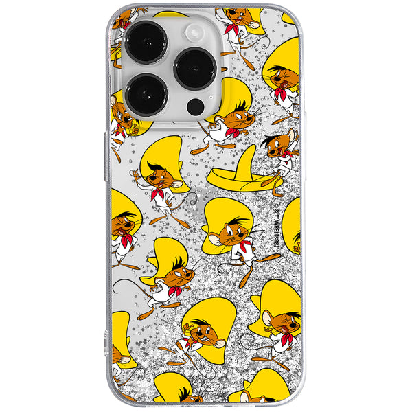 Phone Case Speedy Gonzales 001 Looney Tunes Liquid Glitter Silver