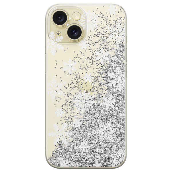 Phone Case Winter 001 Babaco Liquid Glitter Silver