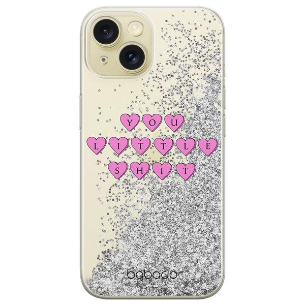 Phone Case 90's Girl 015 Babaco Liquid Glitter Silver