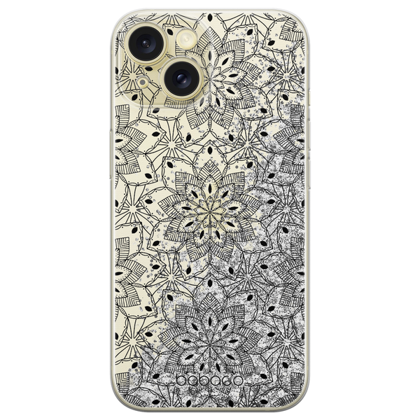 Phone Case Mandalas 009 Babaco Liquid Glitter Silver