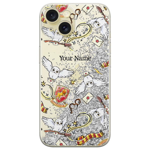 Phone Case Personalized Harry Potter 249 Harry Potter Liquid Glitter Silver