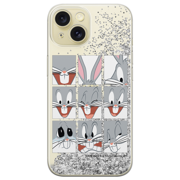 Phone Case Bugs 015 Looney Tunes Liquid Glitter Silver