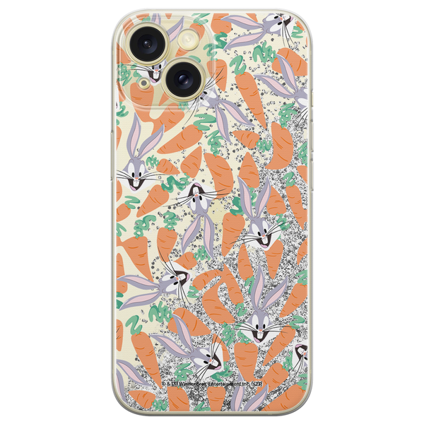 Phone Case Bugs 017 Looney Tunes Liquid Glitter Silver