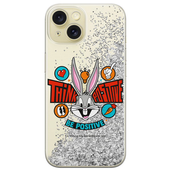 Phone Case Bugs 020 Looney Tunes Liquid Glitter Silver