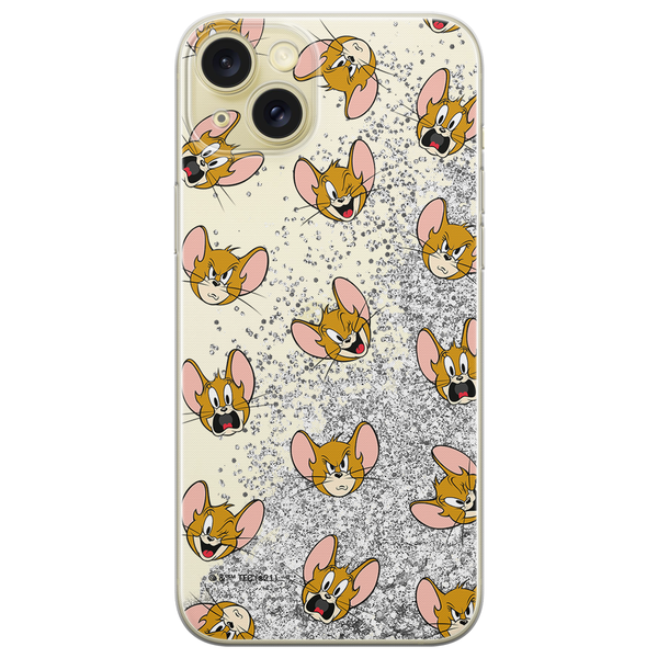 Phone Case Tom and Jerry 008 Tom & Jerry Liquid Glitter Silver