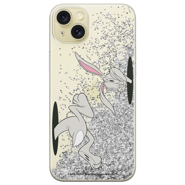 Phone Case Bugs 016 Looney Tunes Liquid Glitter Silver