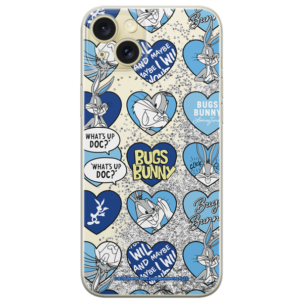 Phone Case Bugs 021 Looney Tunes Liquid Glitter Silver