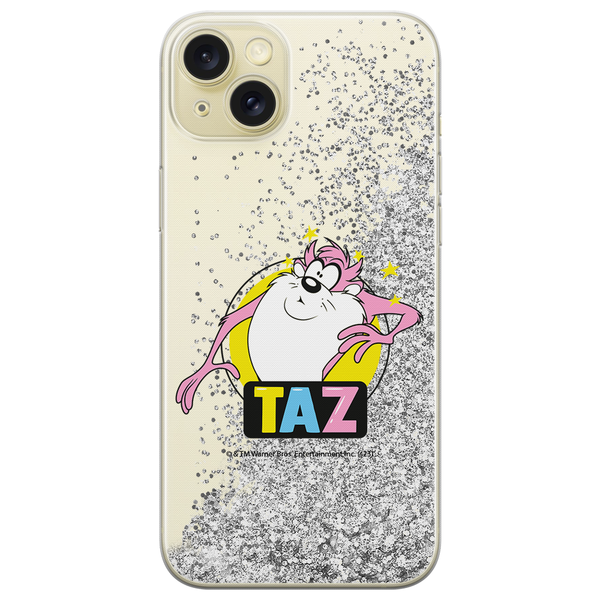 Phone Case Tasmanian Devil 007 Looney Tunes Liquid Glitter Silver