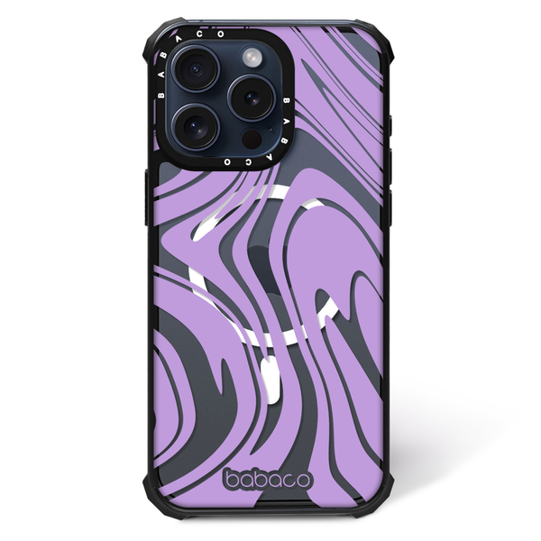 Phone Case Shockproof Magsafe Doodle 001 Babaco Partial Print Purple