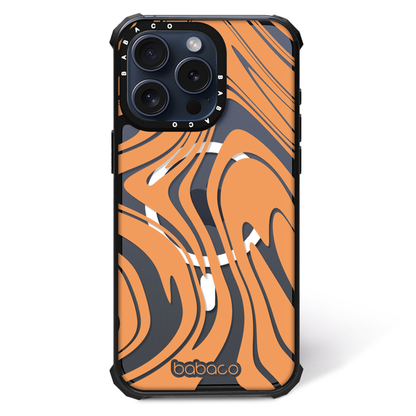 Phone Case Shockproof Magsafe Doodle 001 Babaco Partial Print Orange