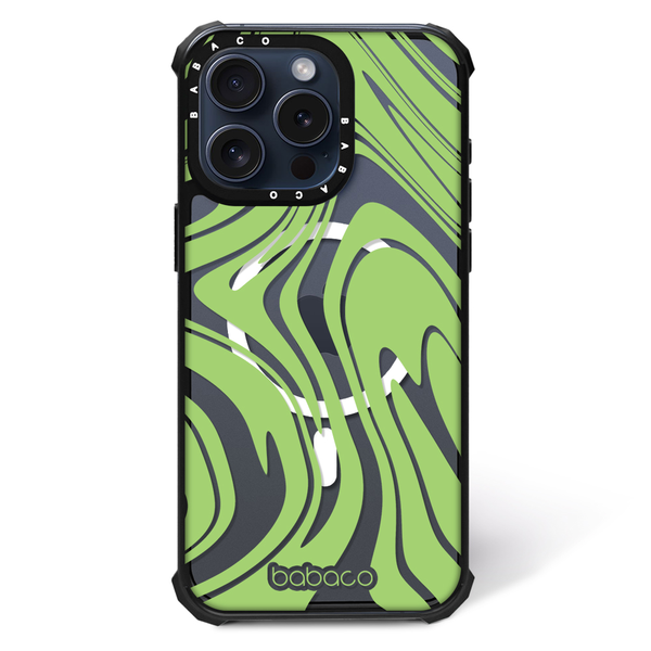 Phone Case Shockproof Magsafe Doodle 001 Babaco Partial Print Green