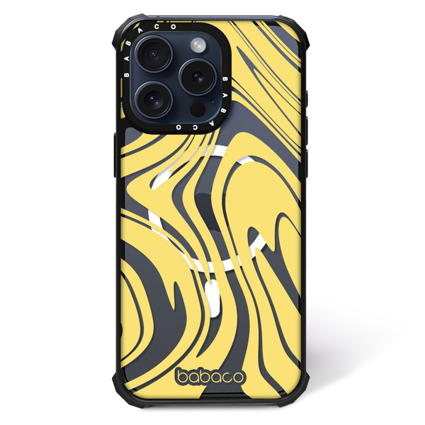 Phone Case Shockproof Magsafe Doodle 001 Babaco Partial Print Yellow