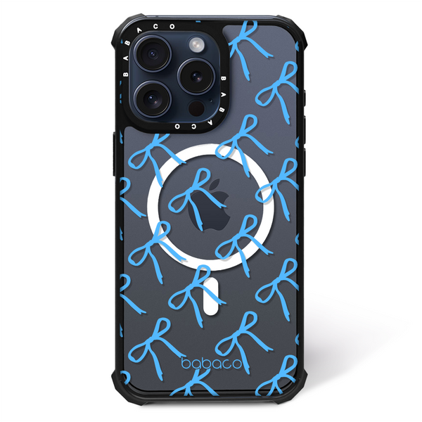 Phone case Shockproof Magsafe Bows 001 Babaco Partial Print Blue