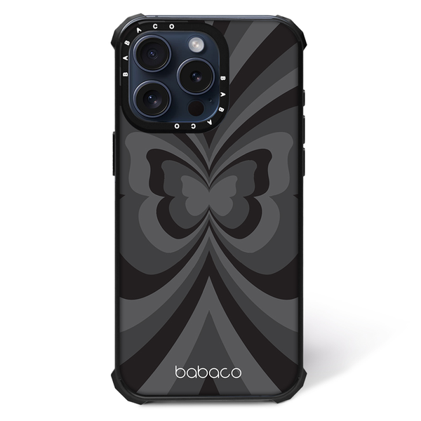 Phone Case Shockproof Magsafe Butterflies 001 Babaco Full Print Black