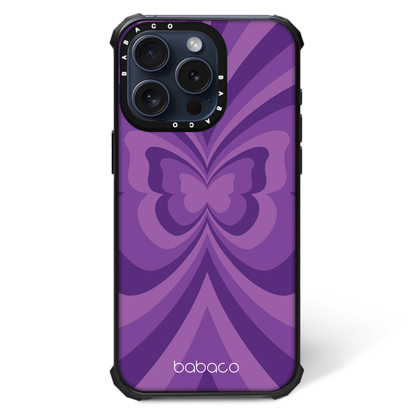 Phone Case Shockproof Magsafe Butterflies 001 Babaco Full Print Purple