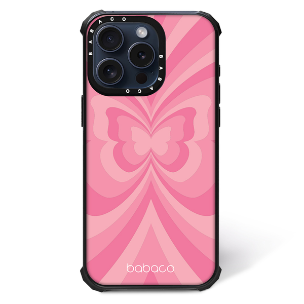 Phone Case Shockproof Magsafe Butterflies 001 Babaco Full Print Pink