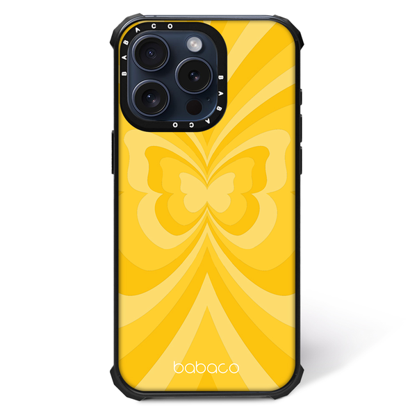 Phone Case Shockproof Magsafe Butterflies 001 Babaco Full Print Yellow