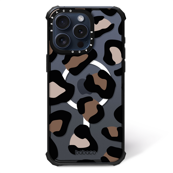 Phone case Shockproof Magsafe Animals 008 Babaco Partial Print Brown