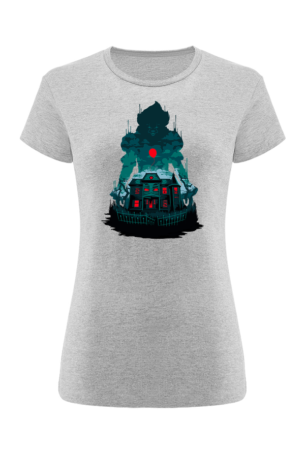 Women's T-shirt It 015 Horror Gray