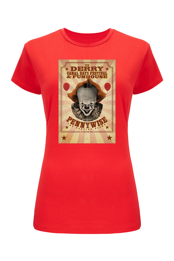 Women's T-shirt It 023 Horror Red