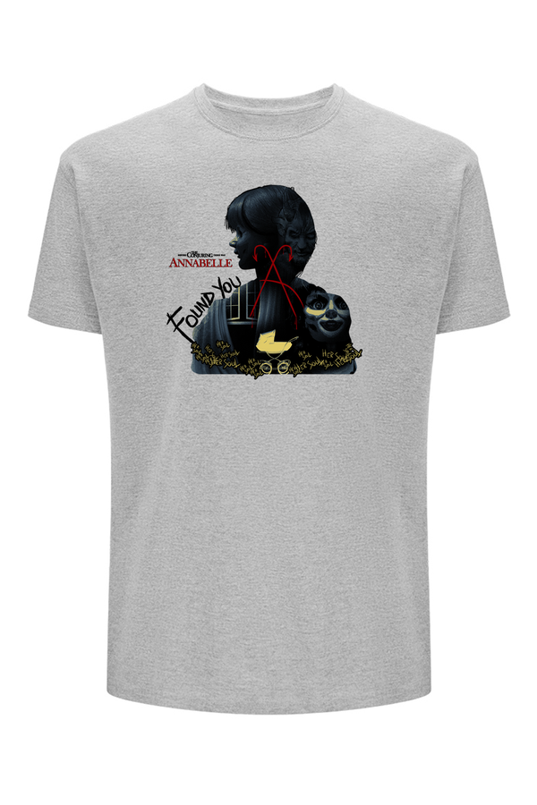 Men's T-shirt Annabelle 002 Horror Dark gray