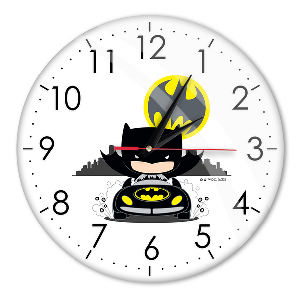 Wall Clock Glossy Batman 085 DC White