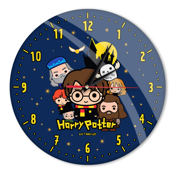 Wall Clock Glossy Harry Potter 100 Harry Potter Navy Blue