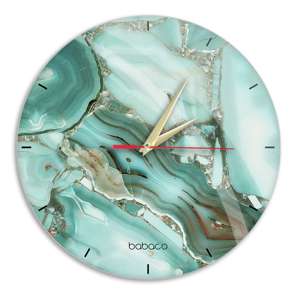 Wall Clock Glossy Abstract 003 Babaco Multicoloured