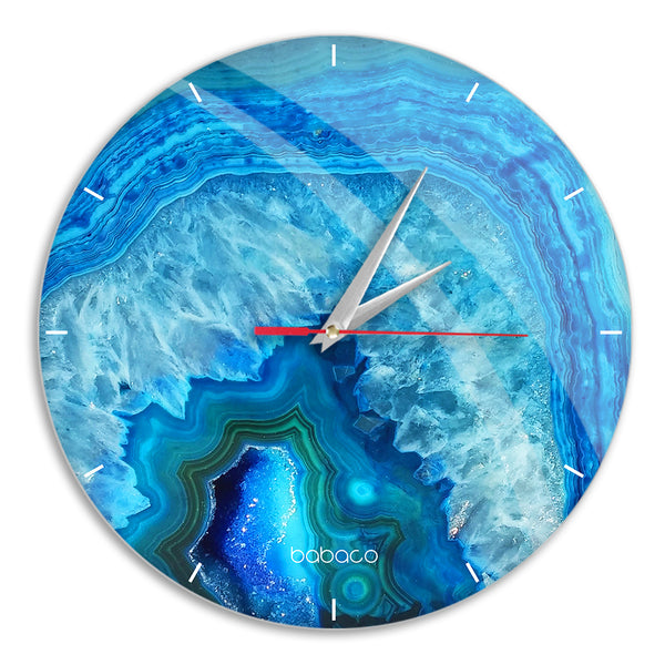 Wall Clock Glossy Abstract 001 Babaco Multicoloured