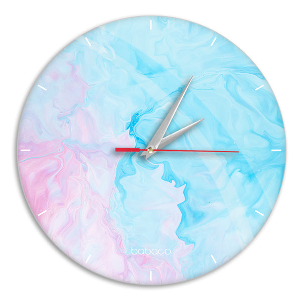 Wall Clock Glossy Abstract 013 Babaco Multicoloured