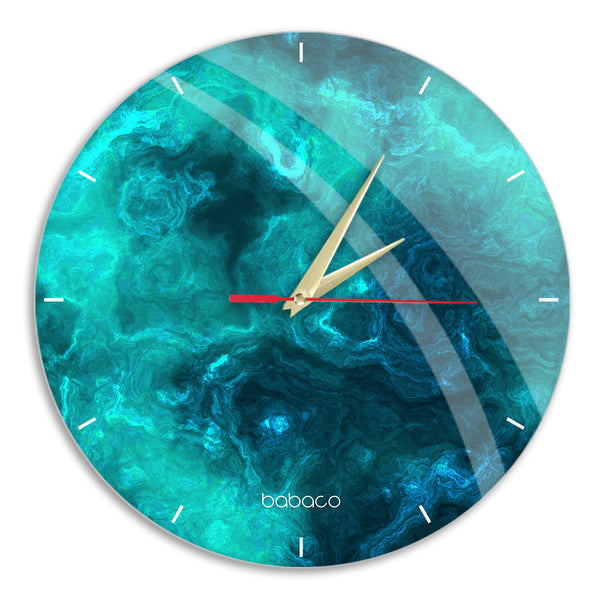 Wall Clock Glossy Abstract 015 Babaco Multicoloured