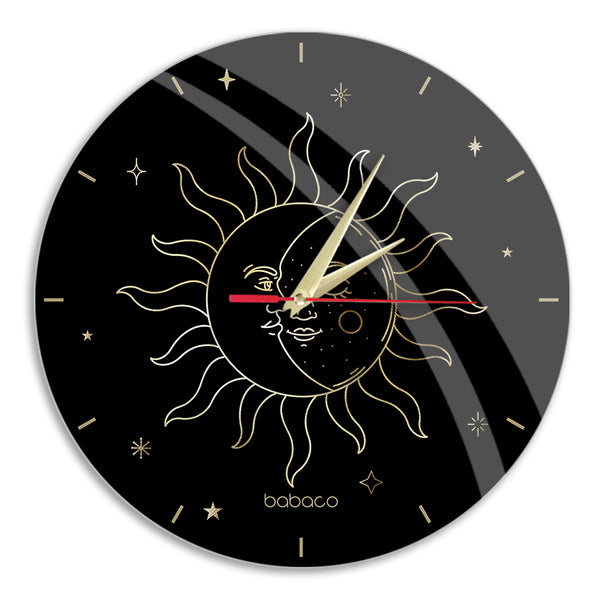 Wall Clock Glossy Space 002 Babaco Black