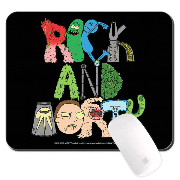 Mouse Pad Rick and Morty 018 Rick and Morty Black